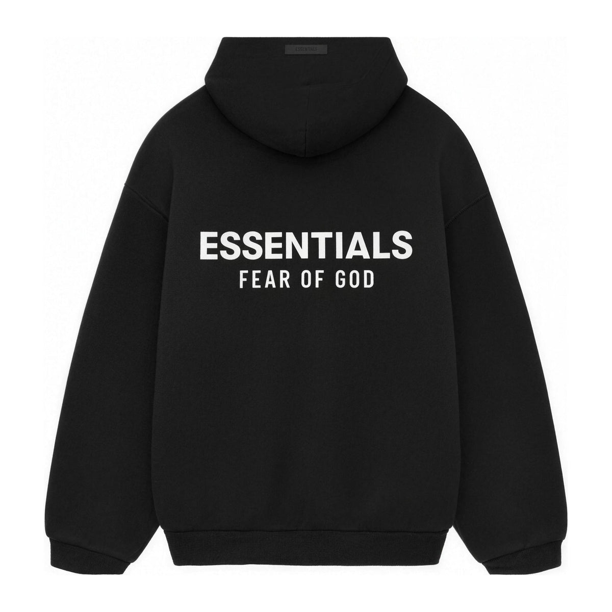 Hoodie Essentials S24 FOG Black espalda