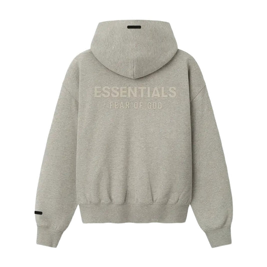 Hoodie Essentials Full Zip S26 Abbey Stone espalda