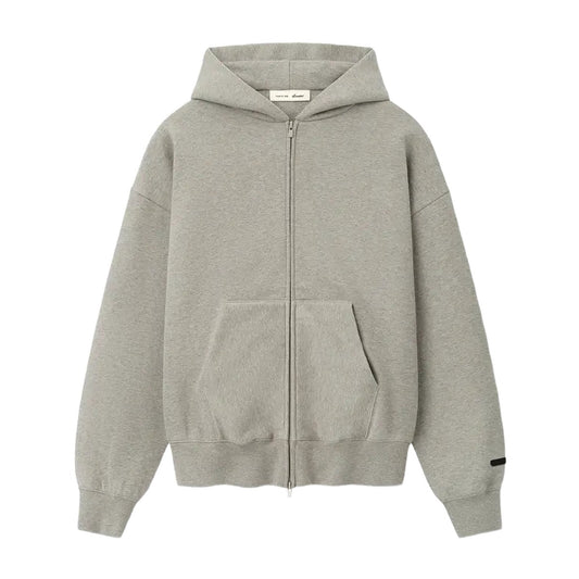 Hoodie Essentials Full Zip S26 Abbey Stone frente