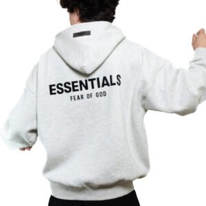 Hoodie Essentials en color Light Oatmeal